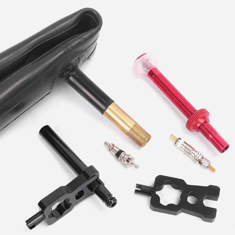 Ergonomic Bicycles Valves Stem Extender Tool for Mountain Bike Cycling Compacts Bike Tire Valves Cores Replacement Tool