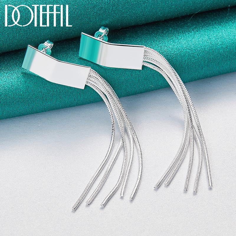 925 Sterling Silber Schlangenkette Hochzeit Anhänger Piercing Ohrringe Schmuck