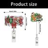 Festival Themed Badge Holder with Metal Clip Retractable Christmas Badge Holder for Doctor Nurse Office School Hospital