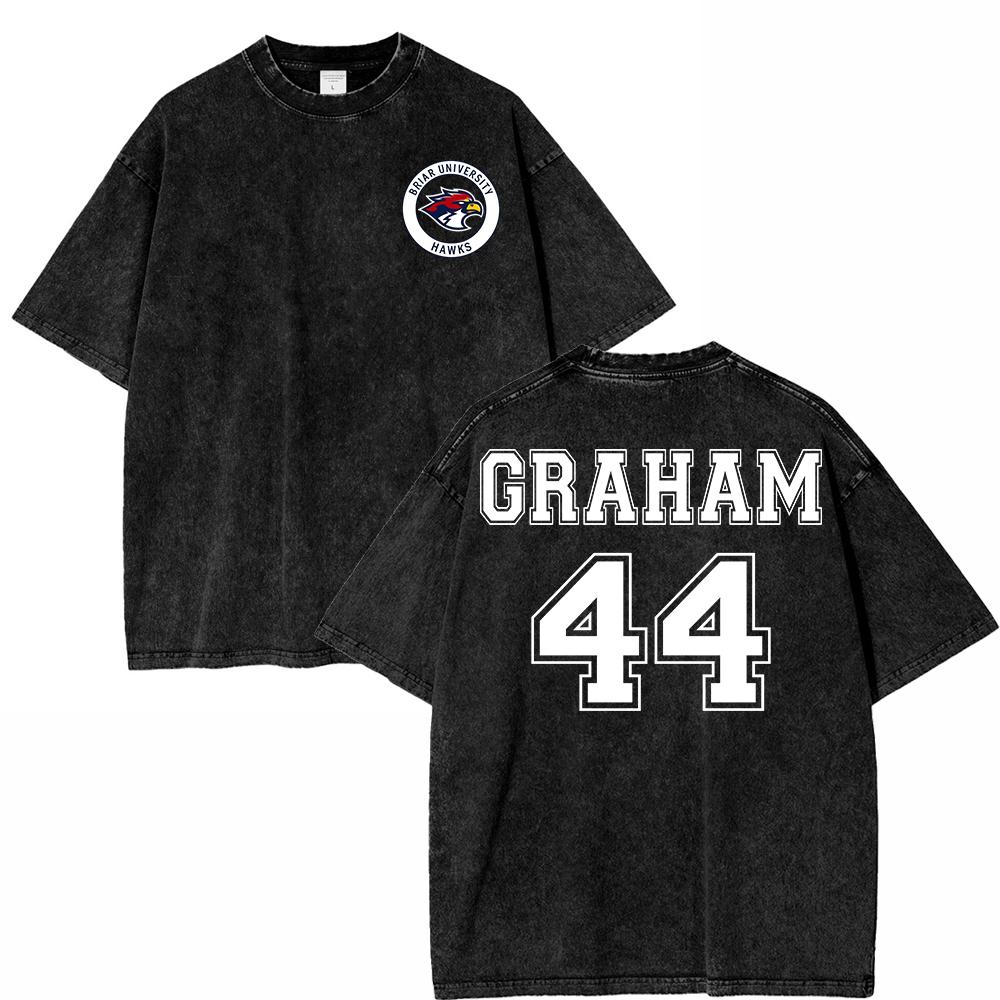 Cotton Vintage Washed Off Campus Graham 44 T Shirt Fashion Men Briar University Hawks Di Laurentis 66 Tucker 46 Tees Shirts Daily Wear Cool Top