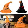 Halloween Electric Pumpkin Elf Hat Ghost Festival Party Costume Plush Toy Yellow 30*30*40cm Black 30*30*40cm