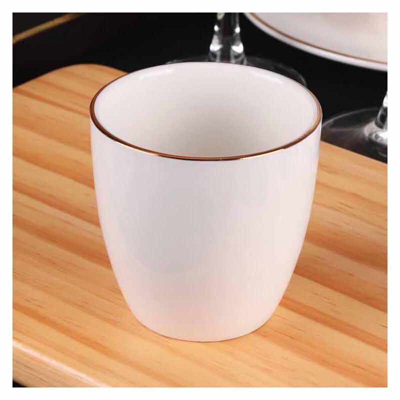 

Deou Star Light Gold-Rim Ceramic Teacup