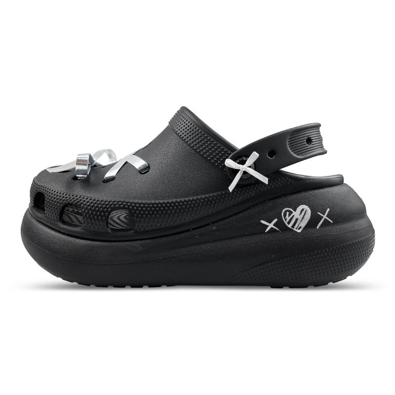 Crocs Classic Crush Casual & Comfortable Hole Shoes Unisex Black