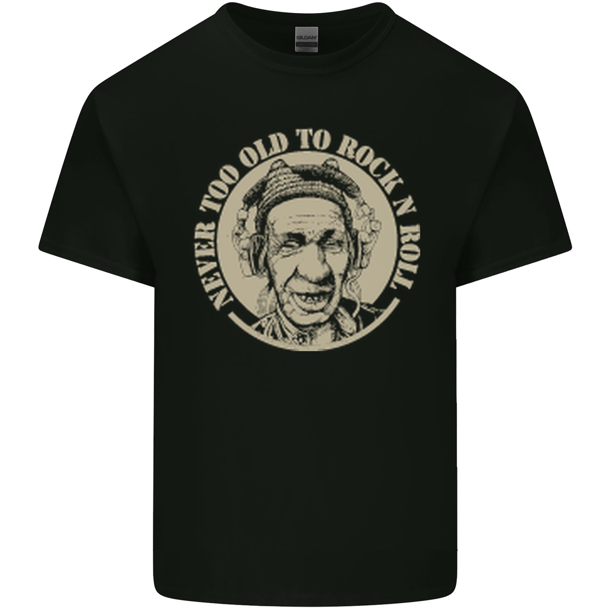 Never Too Old To Rock And Roll Unisexs Light Cotton Tshirt S