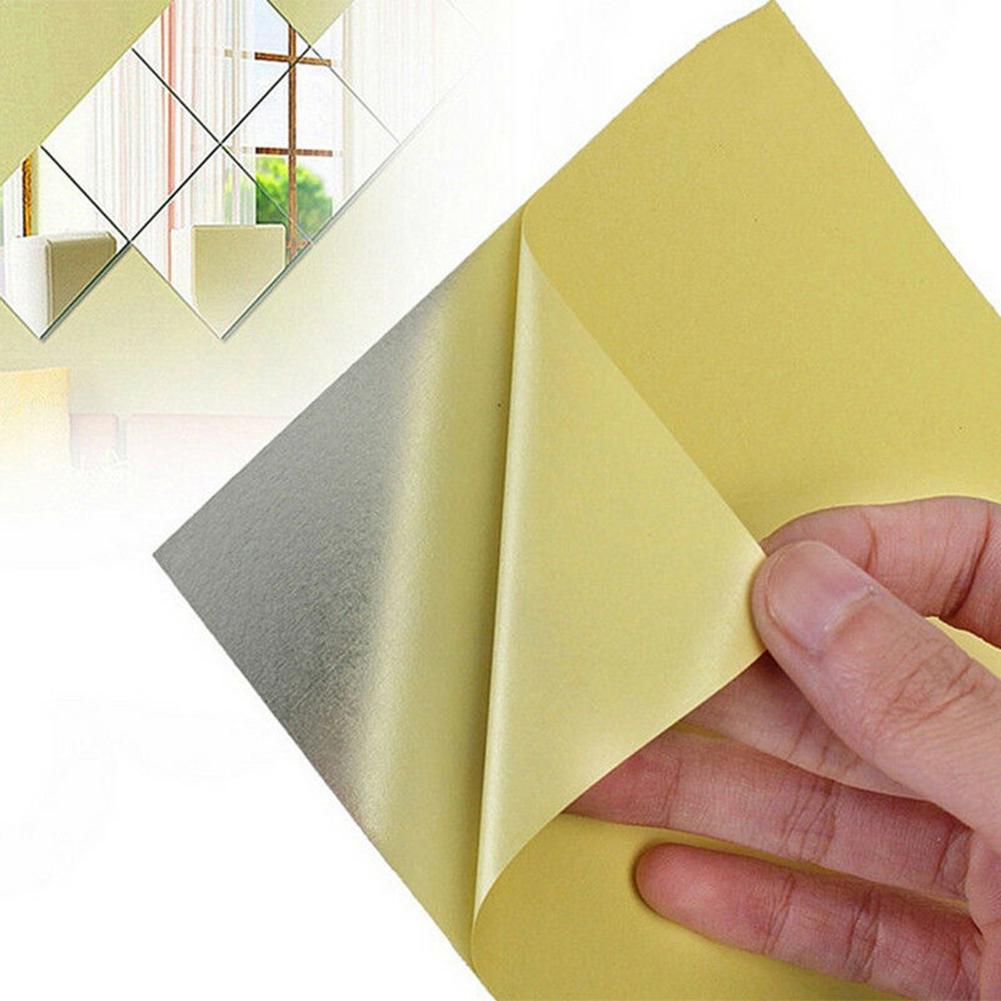 9Pcs Self-Adhesive Waterproof   Sticker Home  Mirror  Surface Bathroom Decal