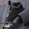 Pierre Cardin Men's Thickened 100% Pure Wool Cardigan Sweater