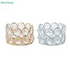 Gold Crystal Tealight Holder - Decorative Beaded Candle Holder for Wedding & Home