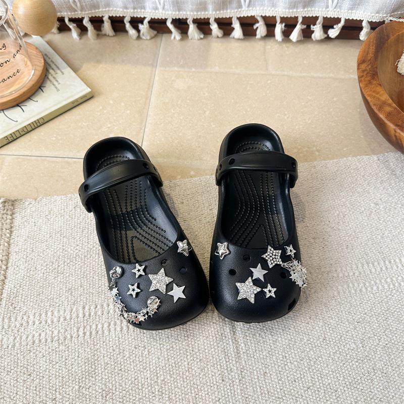 2026 Princess Slippers: Outdoor Children s Clogs - Girls  Summer Non-Slip Mary Jane Beach Shoes 28-29