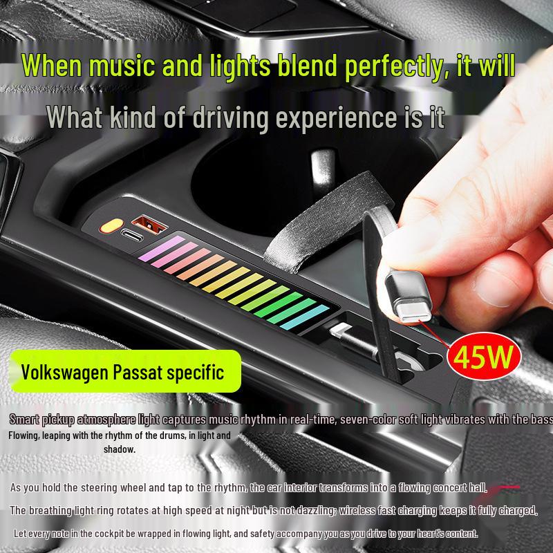 Volkswagen Passat 19-25 USB Car Charger with Central Dock and LED