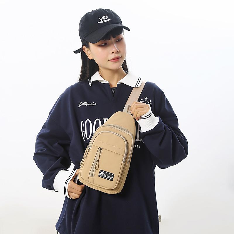 Chest Bag Lightweight Student Crossbody Bag Outdoor Riding Multifunctional Waist Bag Multi-Compartment Mobile Phone Bag