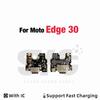 New USB Charging Board Port Dock Flex Cable Connector Microphone For Moto Edge 20 Lite S 30 40 50 Neo Fusion Ultra Pro Plus 2021