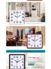Silent Square Quartz Wall Clock with Perpetual Calendar - Creative, Fashionable Art Design for Living Room