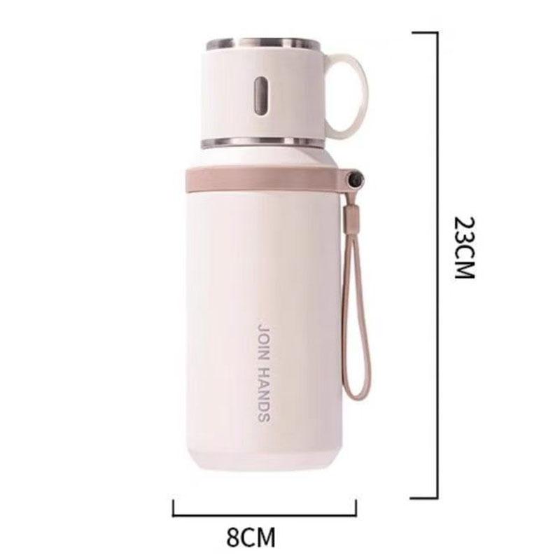 600ML Thermische Wasserflasche Edelstahl Thermosflasche Kalt halten Thermosbecher Wasserflasche Thermoskanne für Tee Kaffee Vakuumflaschen