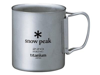 Snow Peak Titanium Double Mug 220 Folding Handle [Capacity 220ml] MG-051FHR