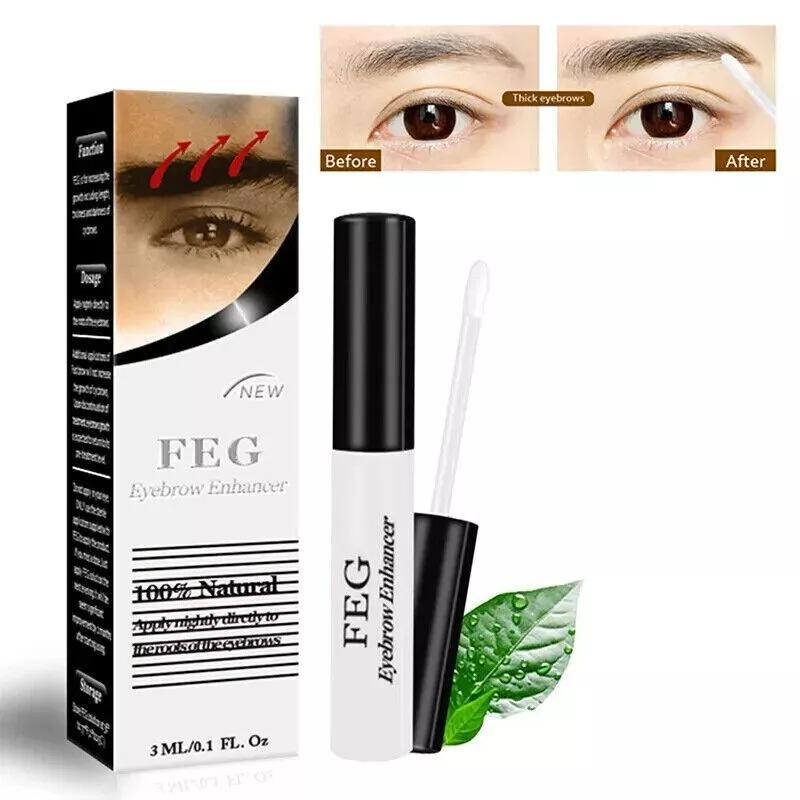 Feg Eyebrow Growth Serum Eyelash Enhancer Nourishing Brow Care Fast Thickening Treatment for Men Women 3ml