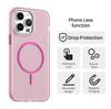 For iPhone 14 Pro Max Case Compatible with MagSafe TPU + PC + PET Phone Cover Rhinestone Decor Lens Frame