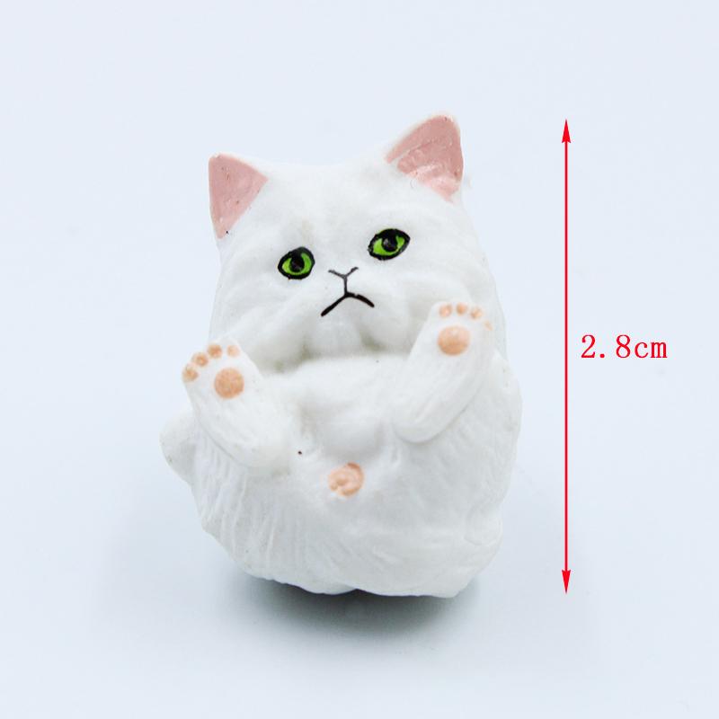 Funny 8Pcs Cute Kawaii Mini Cat Ornament Home Decor Miniature Figurines Toys Garden Animal Statue Children Room Decoration Kids Gift