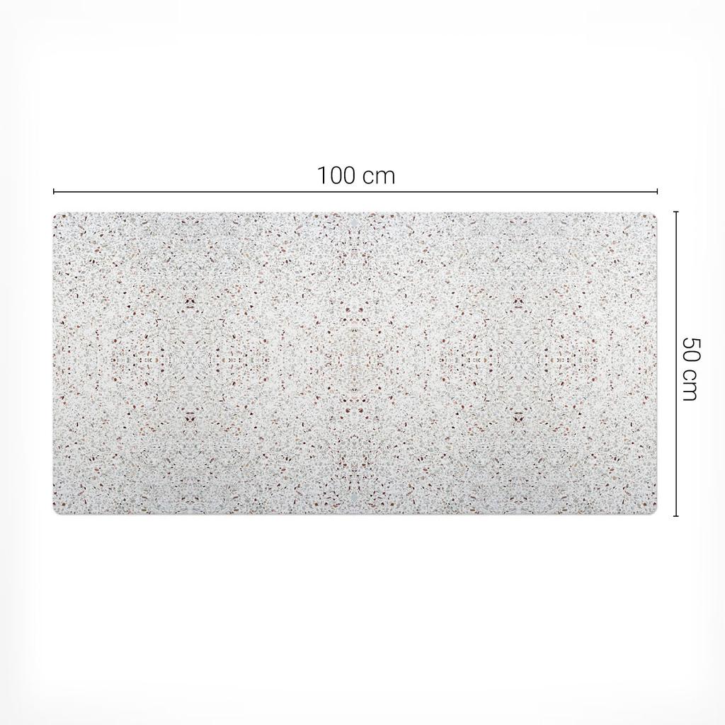 Winylowa Mata Ochronna Z Nowoczesnym Wzorem Symetryczny Terrazzo 100X50 Cm