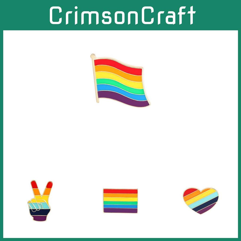 Creative Rainbow Series Cartoon Brooch With Heart Shape Design For Unique Style Accessories