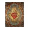 Art Print Mary Religious Canvas Painting Abstract Christian Wall Decor for Home Vintage Sacred Heart of Jesus