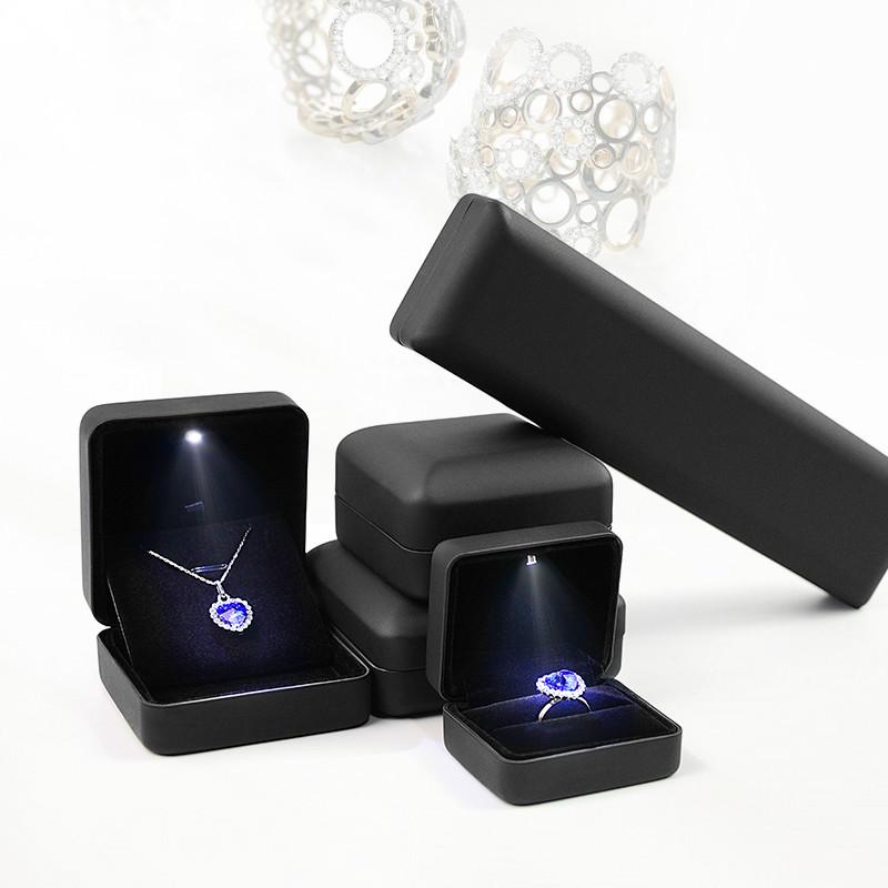 Creative LED Wedding Ring Box with Luminous Light for Jewelry