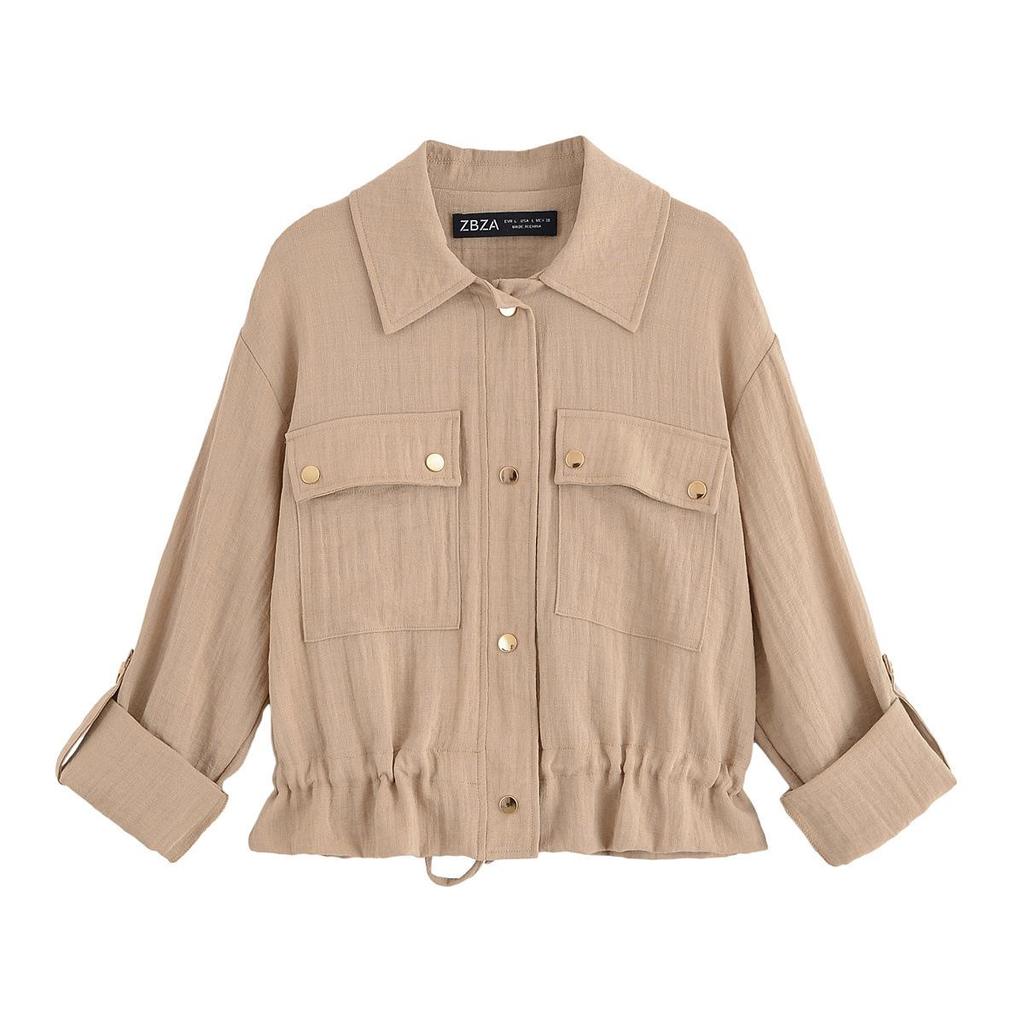 2025 Sommer Damenmode Verstellbare Kurze Jacke - Europäischer & Amerikanischer Stil