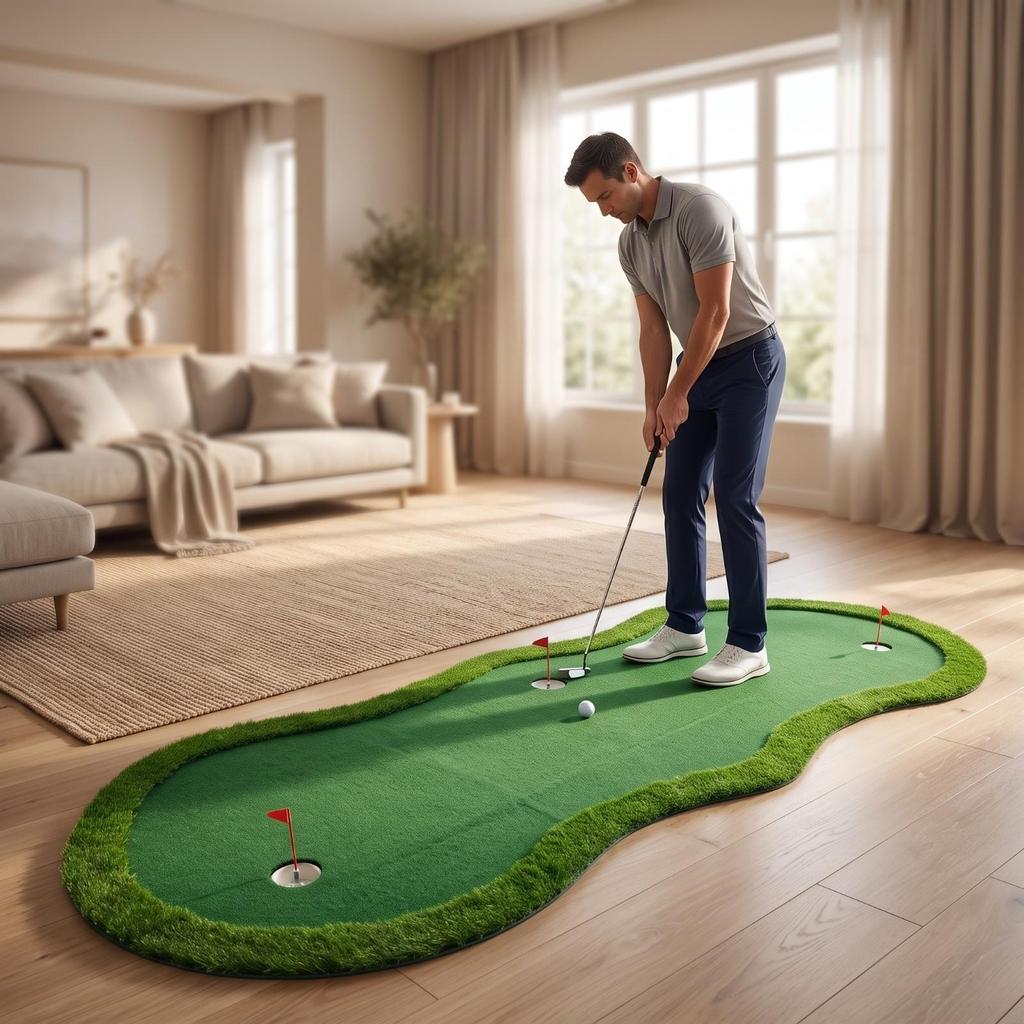 Stable Golf Putting Surface | Multiple Hole Cutouts, Green with
