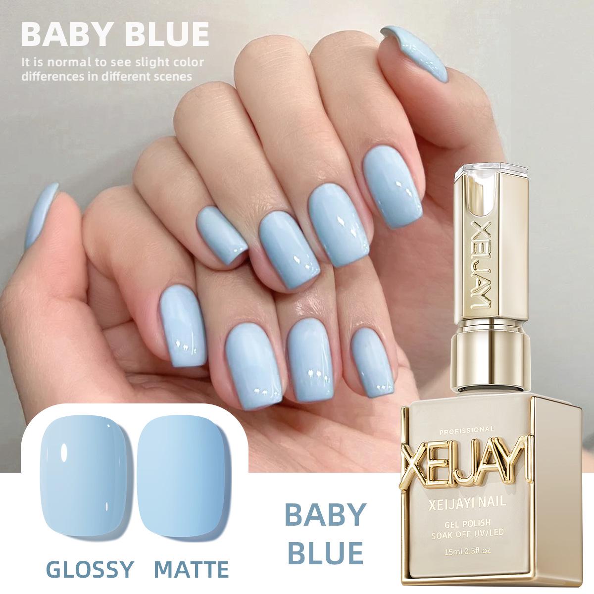 

2025 Macaron Baby Blue Gel Nail Polish - 15ml Special Edition for Salons