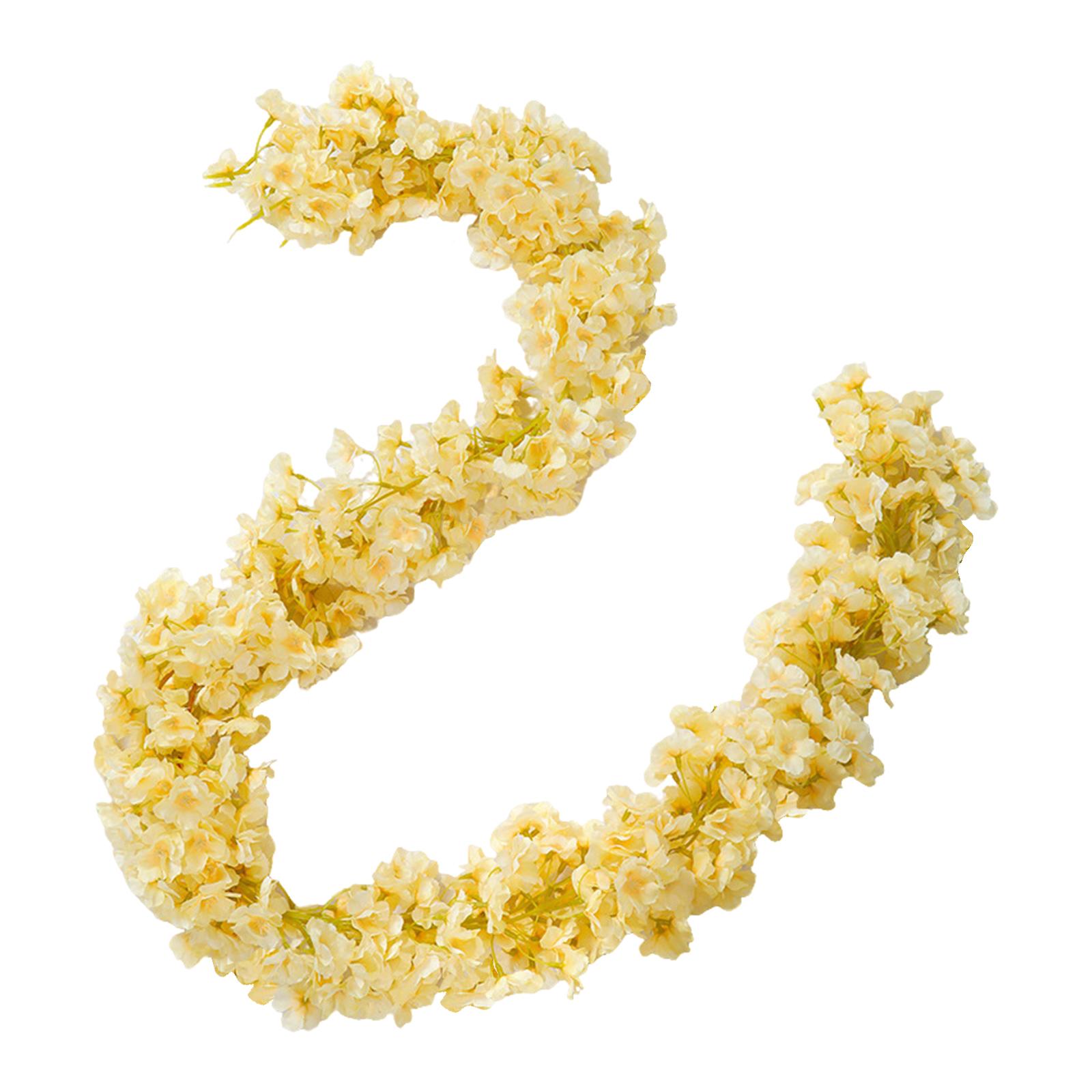 4Pcs Artificial Cherry Blossom Garland 5.9ft Artificial Cherry Blossom Flower Vine for Party Wedding Arch Backdrops Garden Decor шампанского