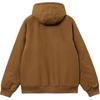 Carhartt WIP Logo Hooded Zip Long Sleeve Jacket Men Jackets Brown I023083-HZ-01