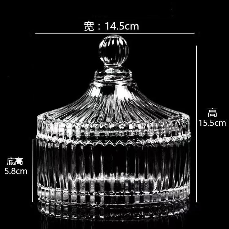 Glass Canister with Lid Airtight Candy Jar Sugar Bowl for Kitchen Counter Dining Table Pantry Storage Decorative Snack Dispenser