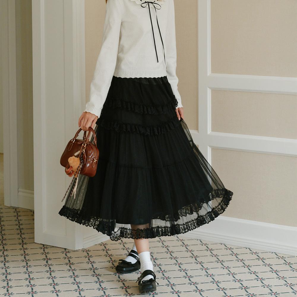 Ceme Adu Cest_Frill Lace Banding Skirt