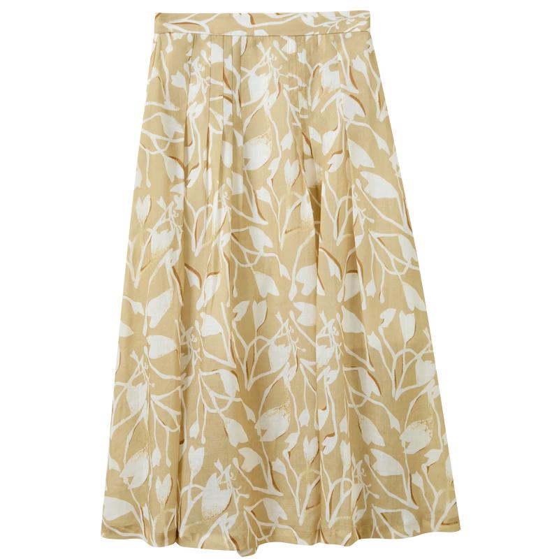 Sancai 2026 Summer A-Line Printed Long Skirt XL