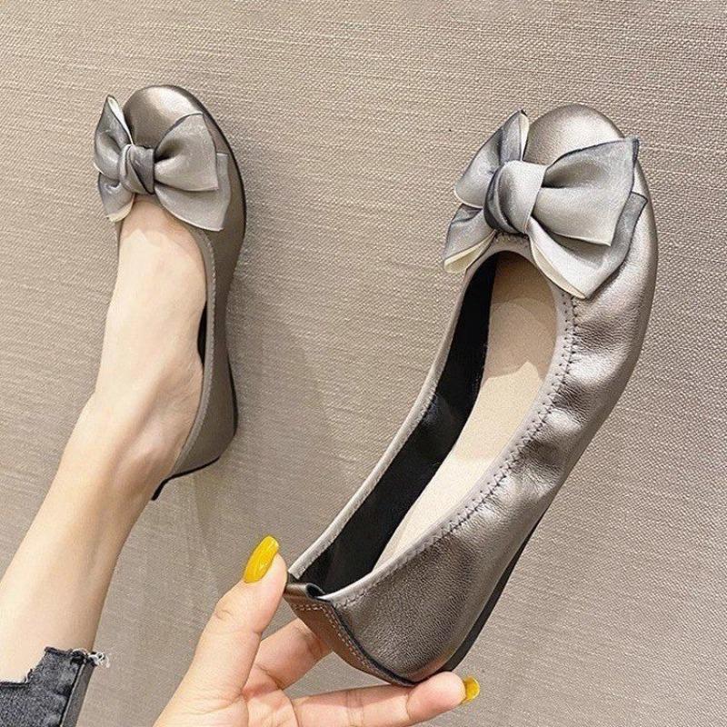 Flat Shoes, Shallow Opening Single Shoes, Maternity Shoes, Soft-soled Shoes, Soft Leather Shoes, Women's Shoes