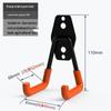 Heavy Duty Folding Ladder Chair with Storage Hook for Garage/Warehouse - Strong Load-bearing Metal Rack