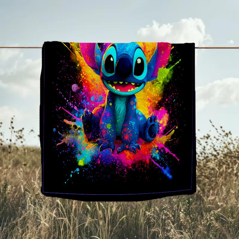 1PC Cartoon Aloha Alien 626 Printed Soft Flannel Blanket Throw for Adult Bedroom Living Room Sofa Camping Travel Fan Gifts Christmas Gifts