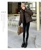 Women's Short Leopard Print Stand Collar Winter Jacket