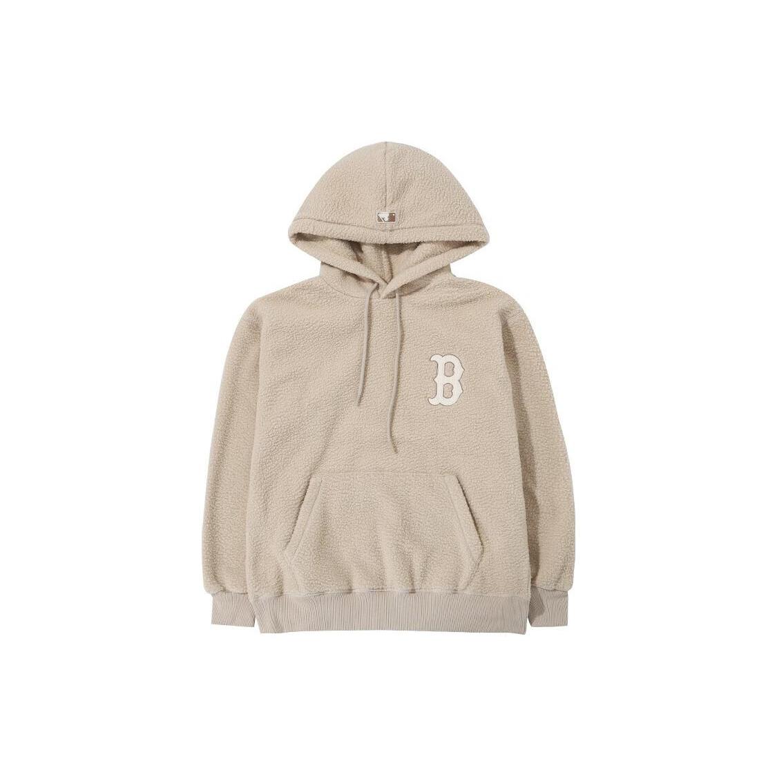 MLB Basic Boston Red Sox Sweatshirts Unisex Sandy Brown Hooded Moderate Regular 3AHDEC116-43SAS XL