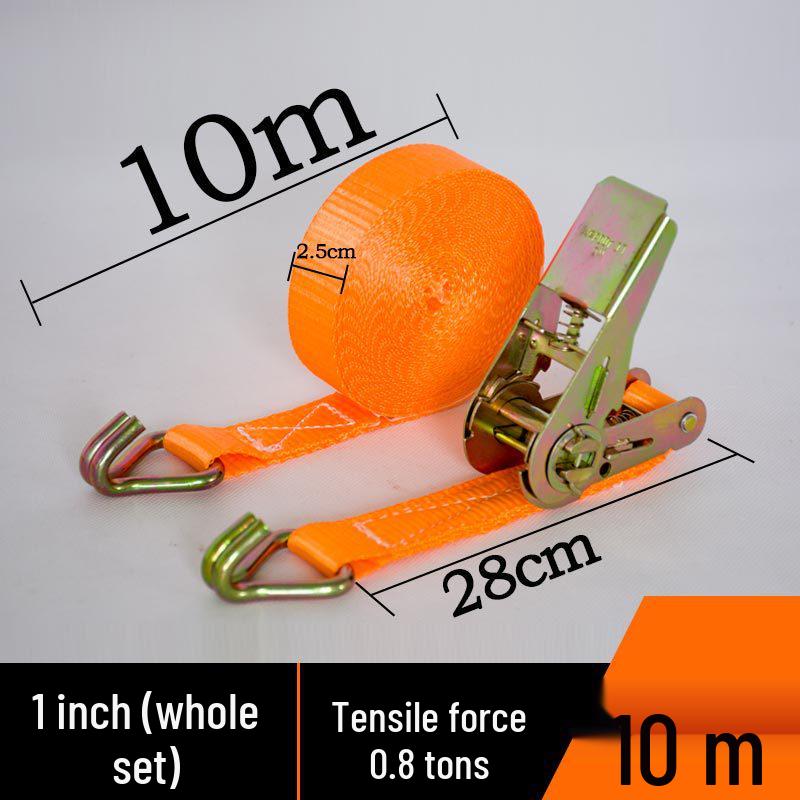 Ratchet Tie-Down Straps with Hooks for Cargo Securing