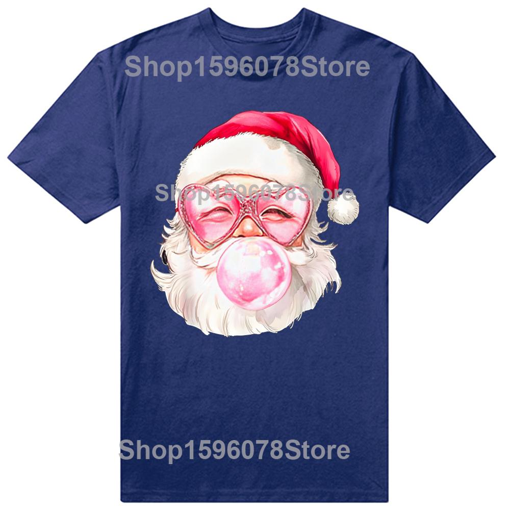 Vintage Retro Christmas Pink Sunglasses T-Shirt Summer Men Clothing Fashion T Shirts Cotton Short Sleeve Oversized T-shirt Tops