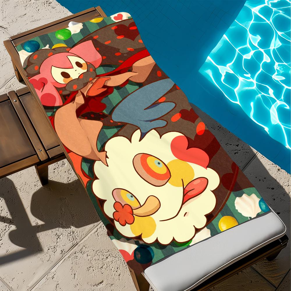 

C-charlotte cute cartoon Towel Beach Quick Dry Soft Pool Towels Gift for Travel Gym Shower Camping sports W30*H60(CM)