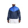 Nike Sportswear Windrunner Color Block Logo Print Stand Collar Long Sleeve Jacket Men Jacket Blue FB8195-410