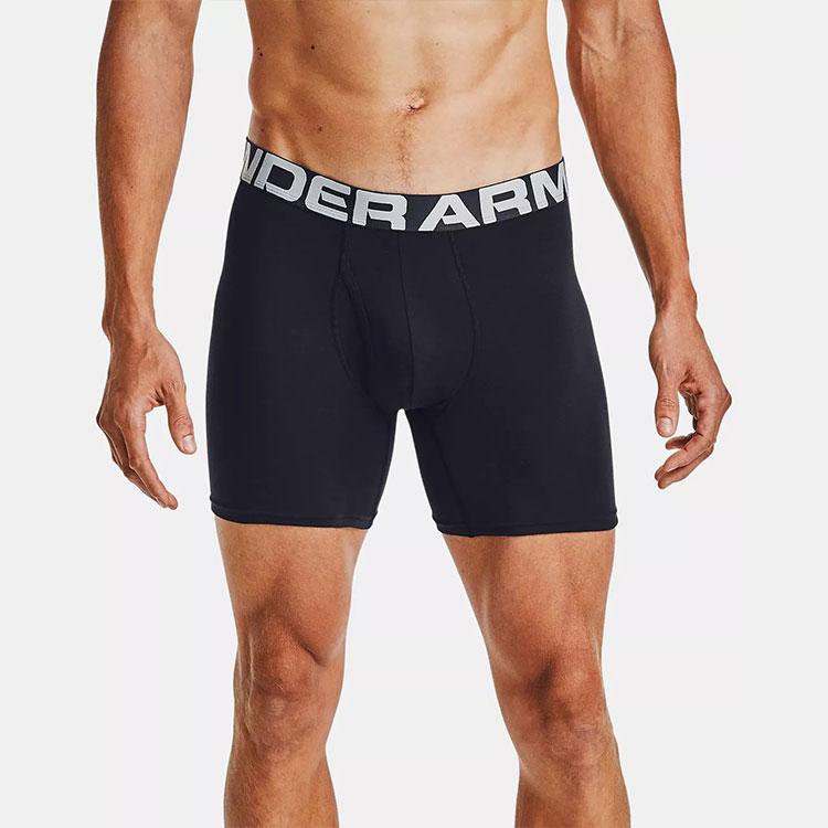Under Armour Charged Cotton® Boxerjock Breathable Sports Underwear Men Underwear Black 1363617-001