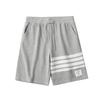 Men's Trendy Quick-Dry Summer Waffle Shorts - Casual Straight Sportswear with Four Stripes