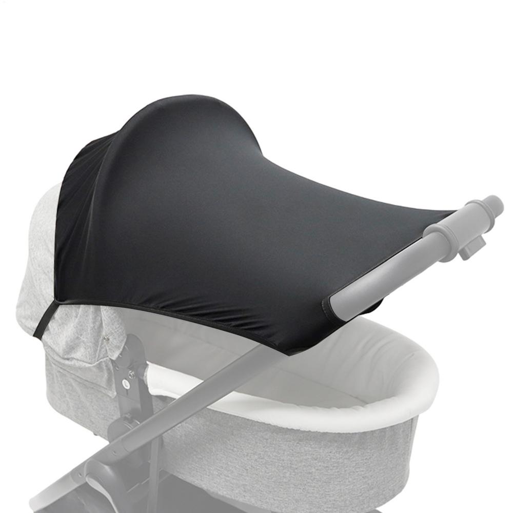 

Black Stroller Sun Shade Universal Awning Sun Visor Canopy Cover Baby Windproof Umbrella Sunscreen Cover Stroller Accessories