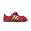 Individuelle Adidas Vl Court Classic Wildleder Abriebfest Rutschfest Niedrig geschnitten Bundeswehr Sneaker Unisex Rote Box KK3774( Team1104-SBOX)