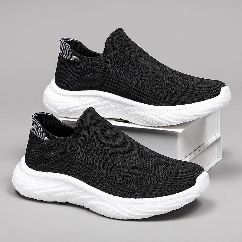 Couple socks shoes summer simple casual shoes one pedal lazy shoes lightweight mesh large size sports men's shoes