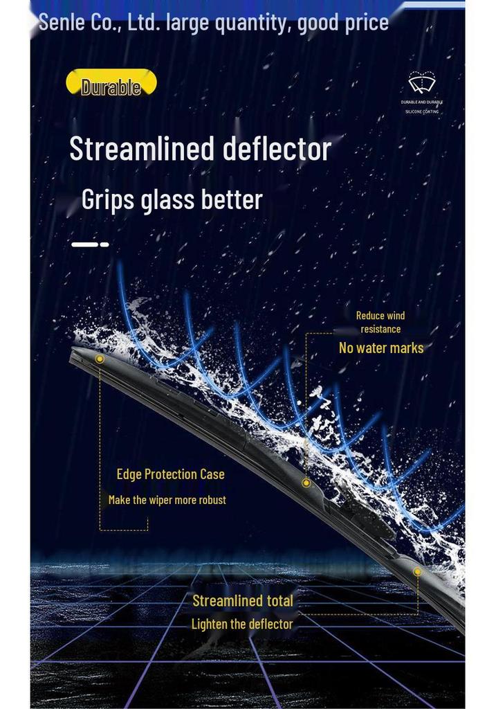 High-End Silicone Coated Silent Wiper Blade for Weilan 7 - Universal Three-Section Design