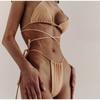 Two-piece Swimsuit for Sunbathing On the Beach, Tied Bikini Suit, Size L Two-piece Swimsuit for Sunbathing On the Beach, Tied Bikini Suit, Size L