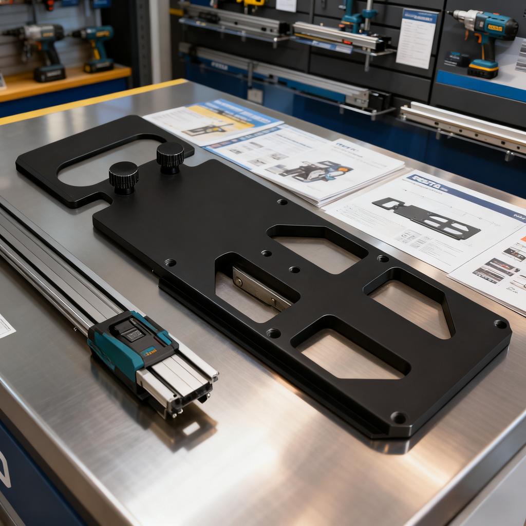 Electric Circular Saw Track Right Angle Positioning Plate, Quick Setup Precision Cutting Right Angle Rail for Woodwoking Project